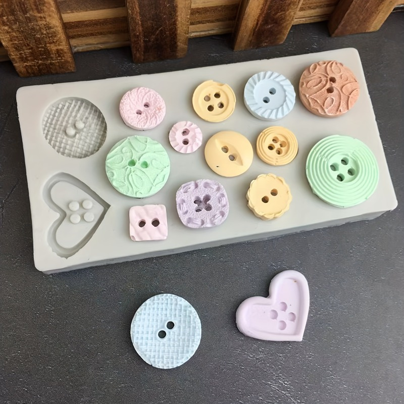 Candle Making Items - Buttons Shape Silicone Mold Silicone Mold