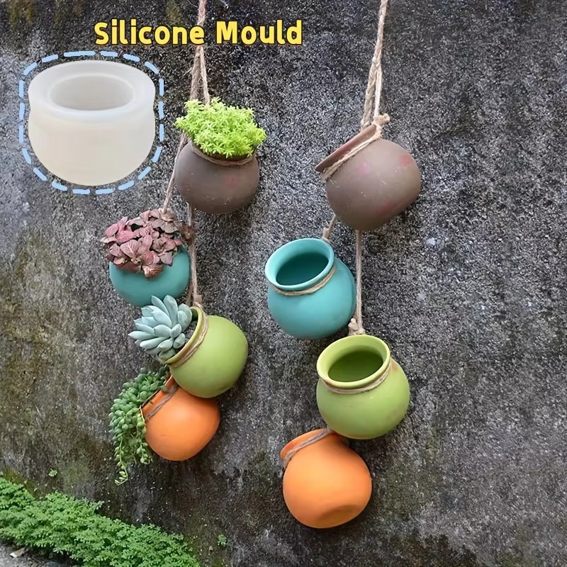 Candle Making Pot - Silicone Flower Pot Molds, Resin Molds,
