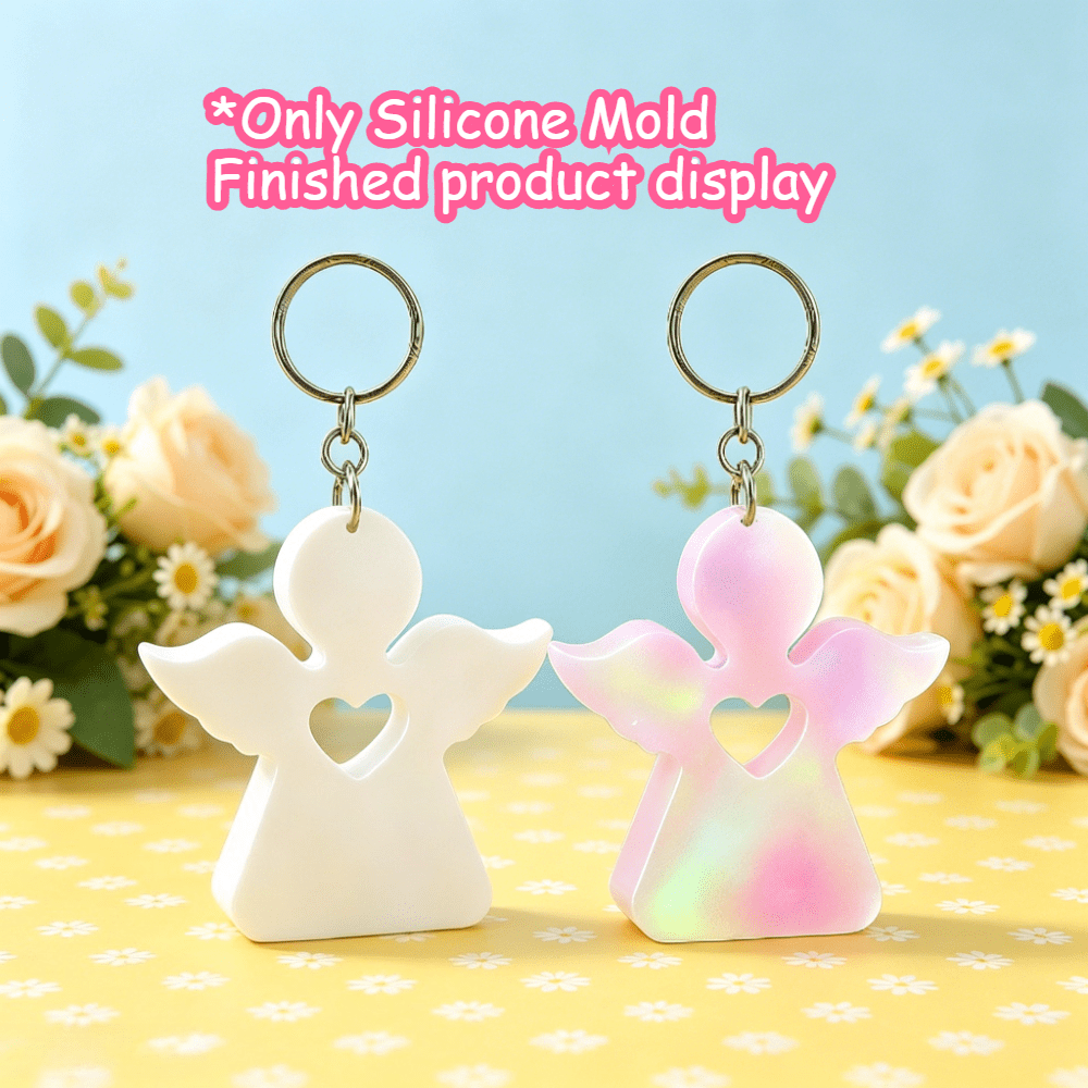 Candle Making Items - Hollow Little Angel Silicone Resin Mold