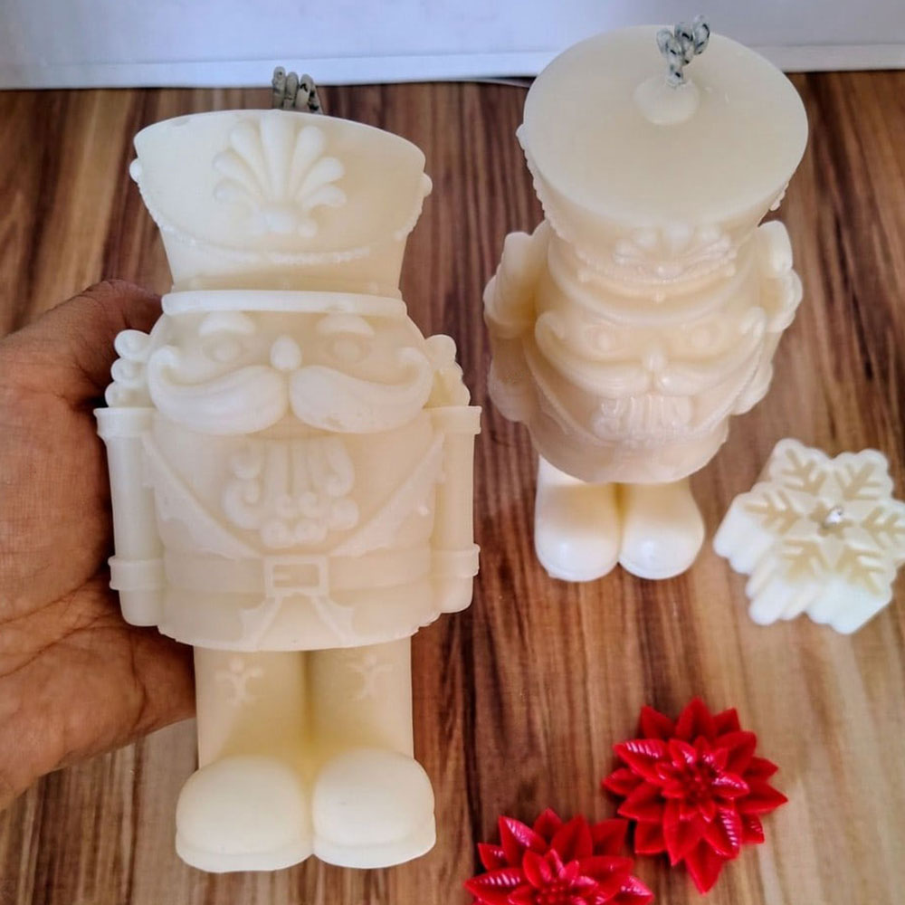 Candle Making Fat - Nutcracker Soldier Silicone Candle Mould 3D