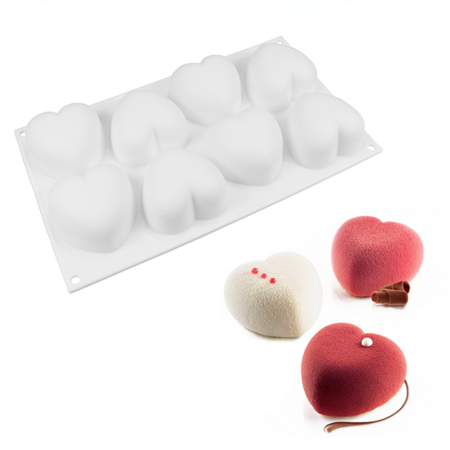 Candle Making Items - Love Heart Silicone Soap Mold Handmade