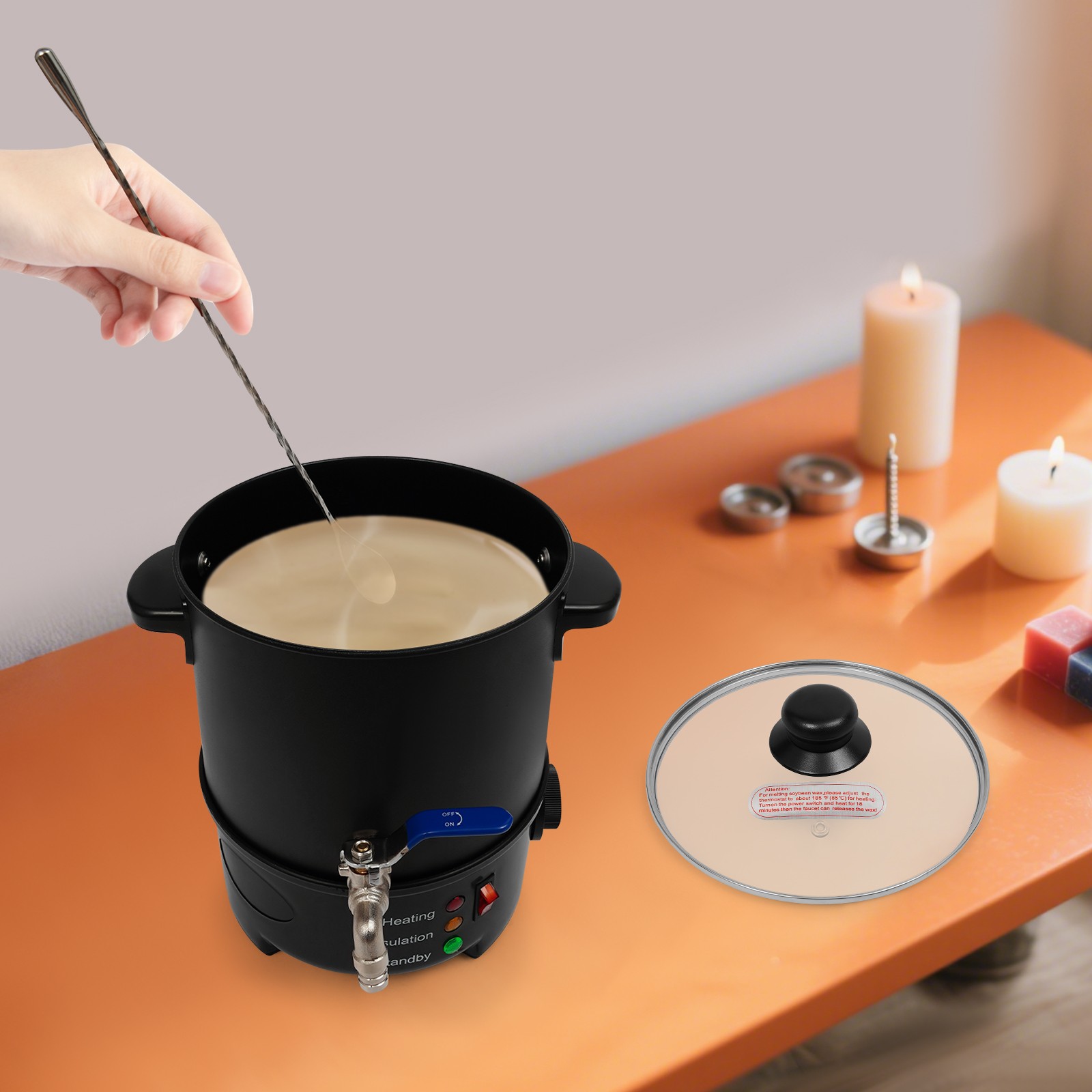 Candle Making Temperature - 4L Wax Melter for Candle Making