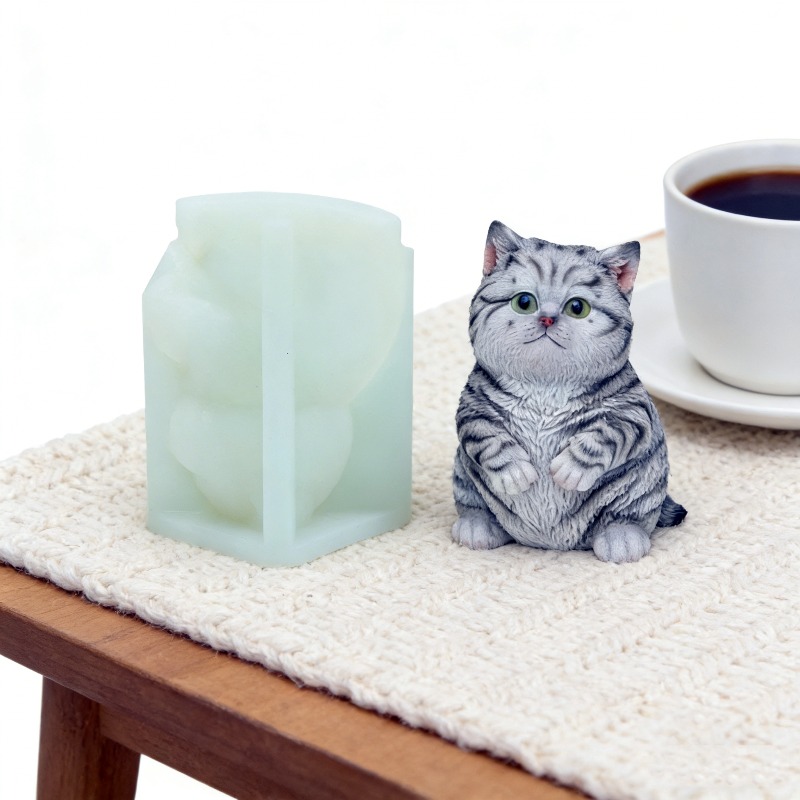 Candle Making Fat - DIY Standing Fat Cat Silicone Candle