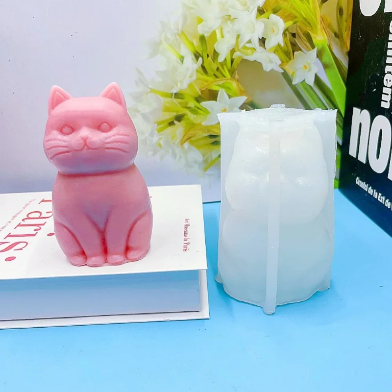 Candle Making Fat - 3d fat cat animal silicone candle