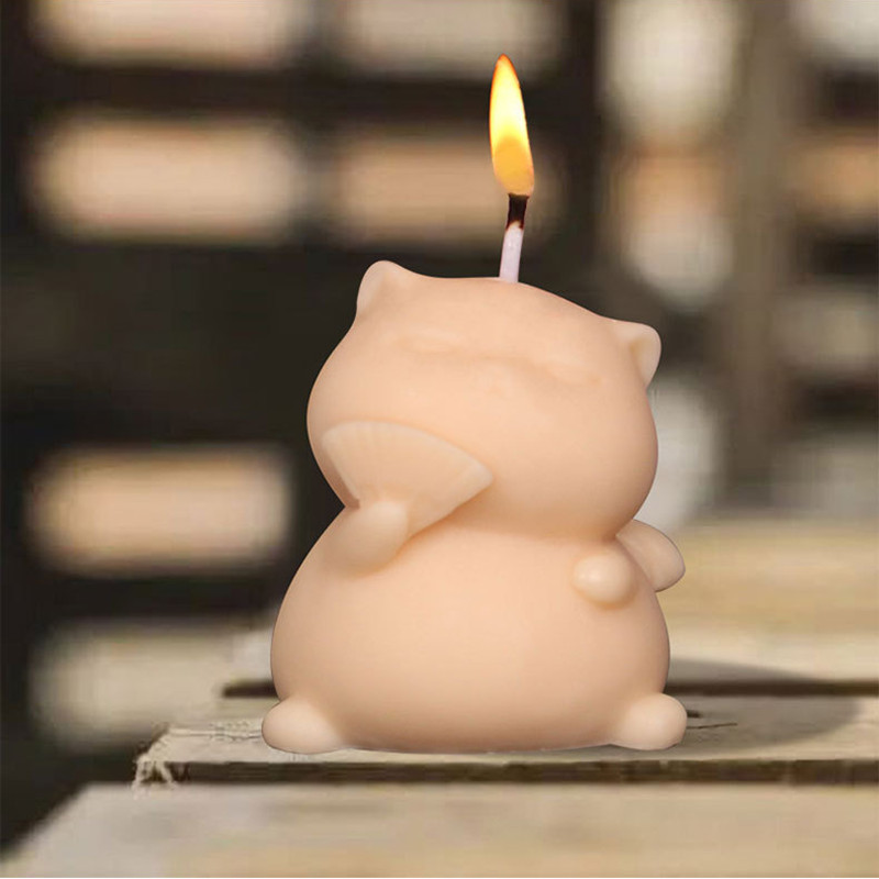 Candle Making Fat - Cute Fat Cat Silicone Candle Mold
