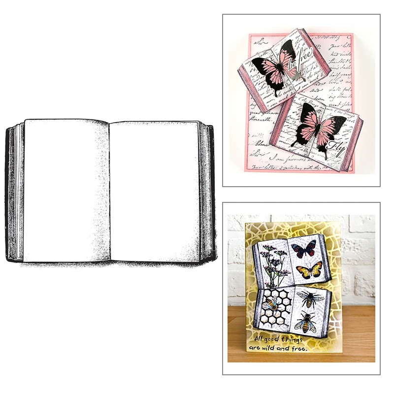 Kraft Box Candle - New Book Pattern Transparent Clear Stamps