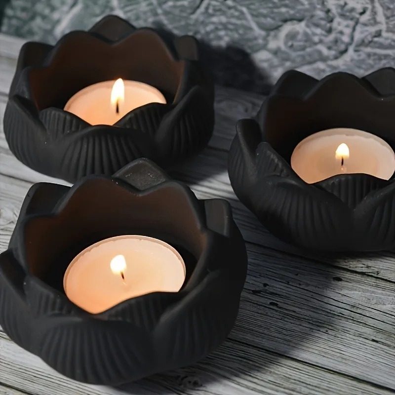 Kraft Box Candle - 1pc DIY Lotus Flower Silicone Resin