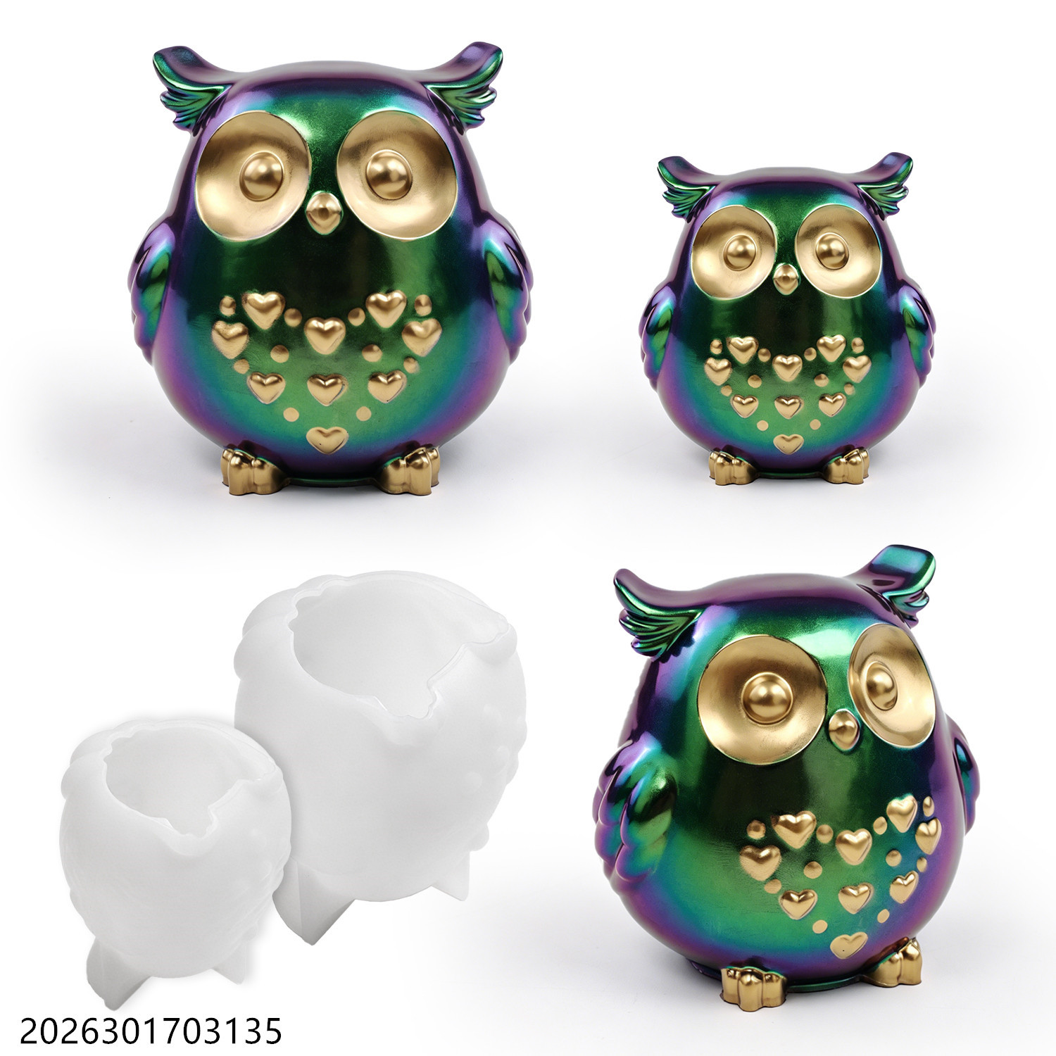 Candle Making Items - Owl Silicone Mold 3D Bird Shape