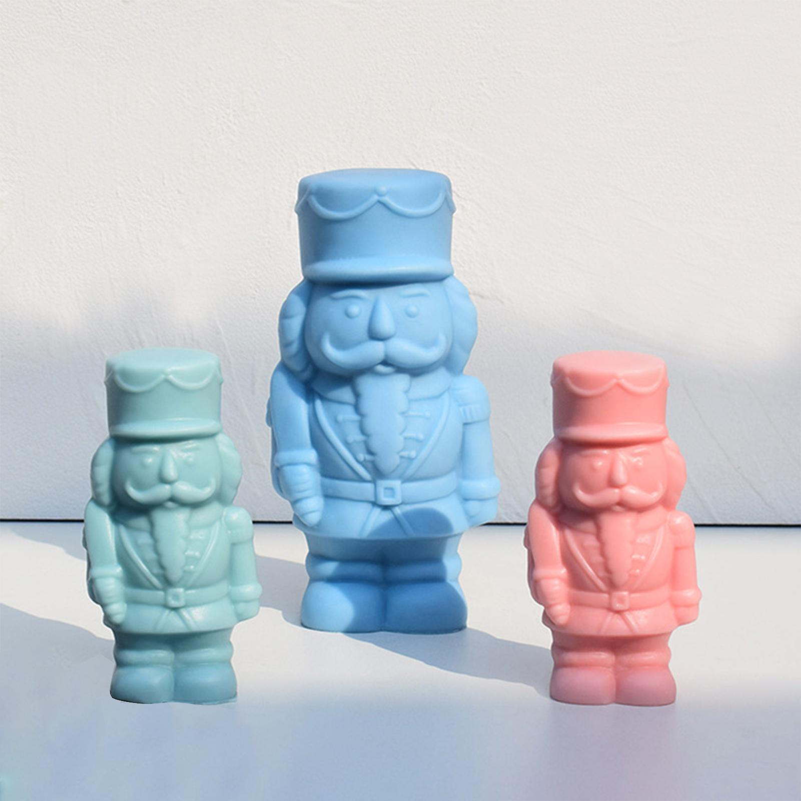 Candle Making Fat - Nutcrackers Soldier Candle Mold DIY Walnut