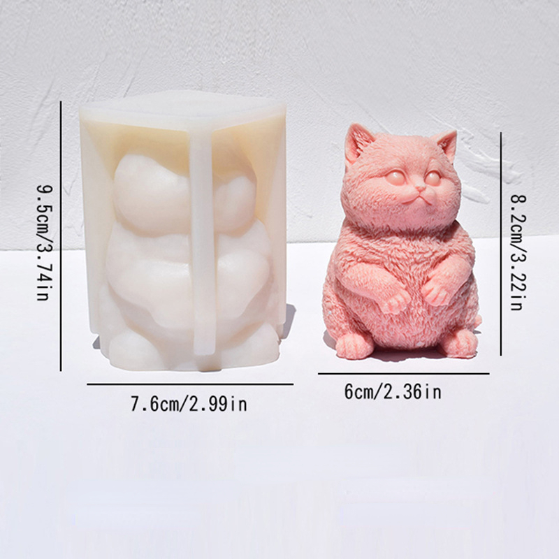 3D Fat Cat Silicone Candle Mol - Candle Making Fat review and price