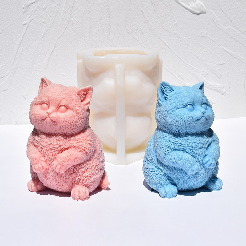 3D Fat Cat Silicone Candle Mol - Candle Making Fat review and price