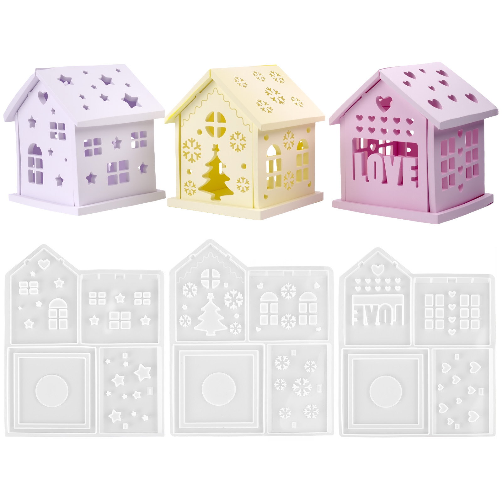 3D House Silicone Mold DIY Chr - Candle Making Items review and price