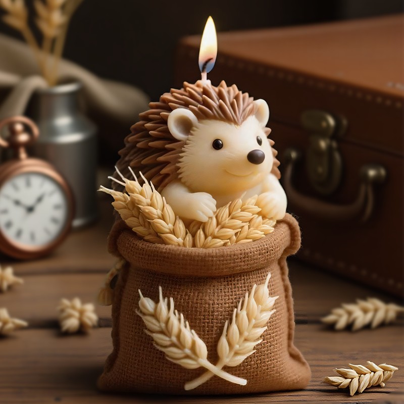 A Cute hedgehog-shaped Candle  - Candle Making Temperature review and price