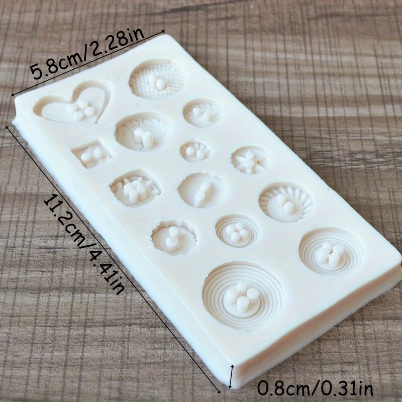 Buttons Shape Silicone Mold Si - Candle Making Items review and price