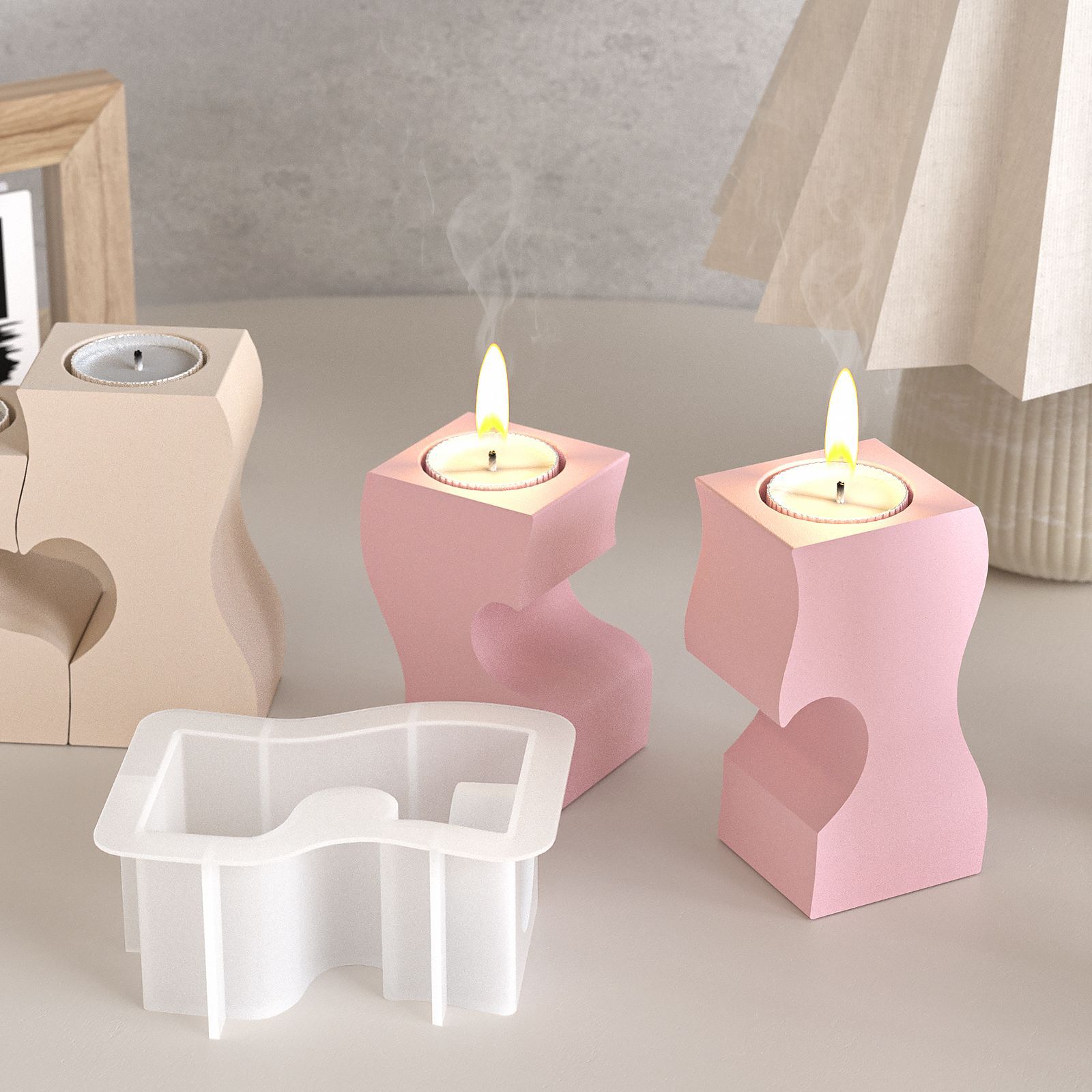 S Heart Candlestick Silicone M - Candle Making Items review and price