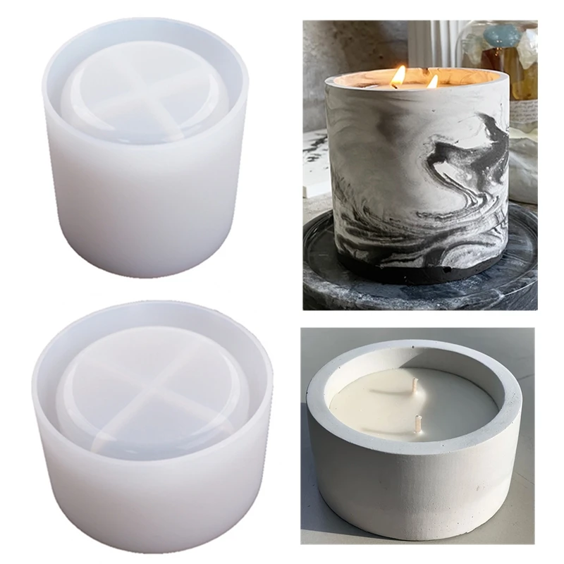 3 Sizes Round Cement Concrete  - Kraft Box Candle review and price